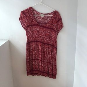 La hearts red boho house dress